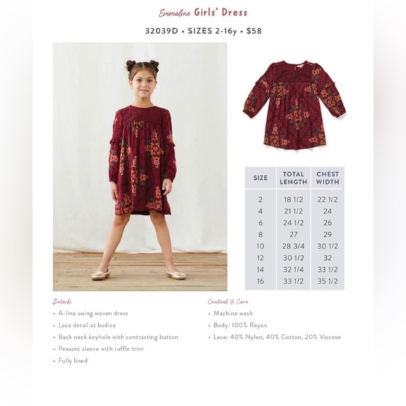 Girls sz 8 Matilda Jane Emmaline dress - Picture 6 of 6